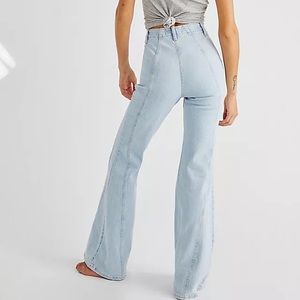 We the Free People Florence flare high waisted jeans light wash
